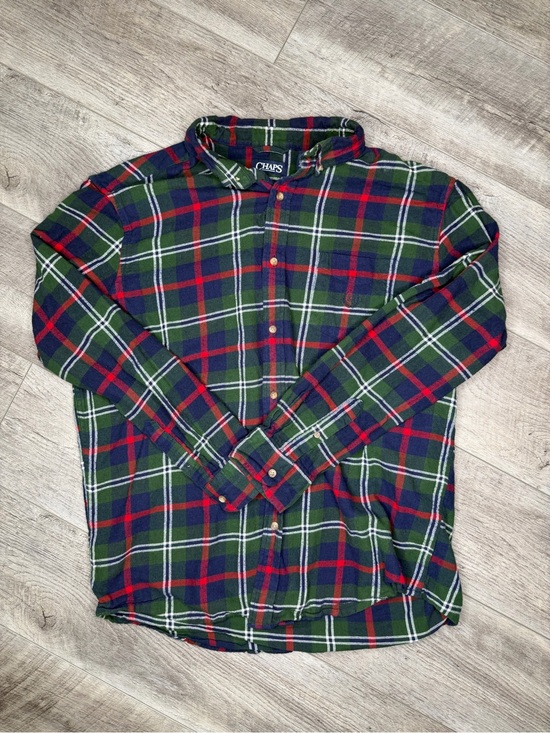 Chaps Other - Chaps Men's Green, Navy & Red Plaid Button-Down Shirt